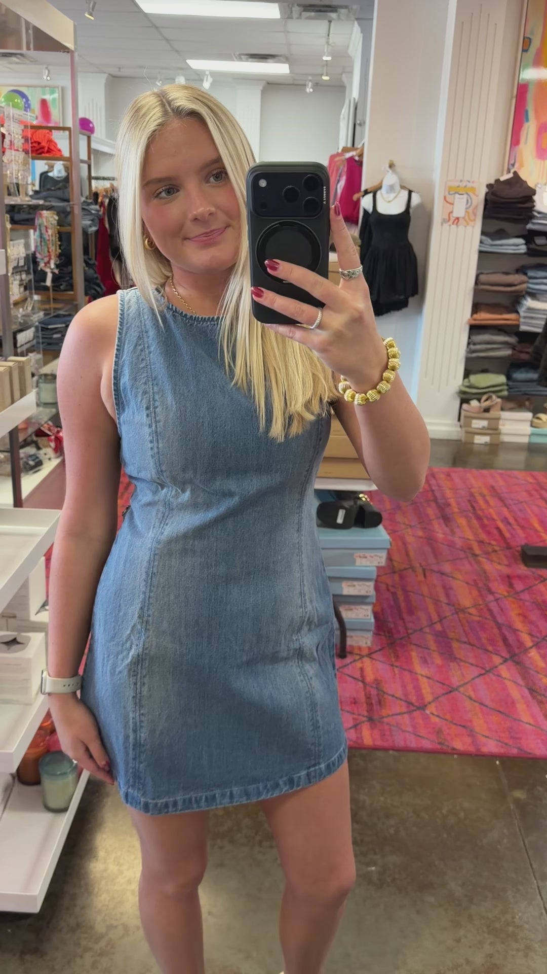Free People: Atlas Denim Mini Dress in Blue Fade – J. Cole Shoes