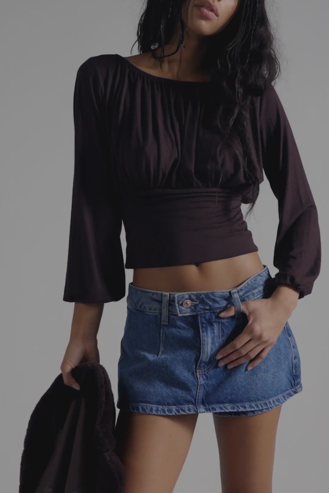 Load video: Free People: Galivanting Skort in Blue Rebel