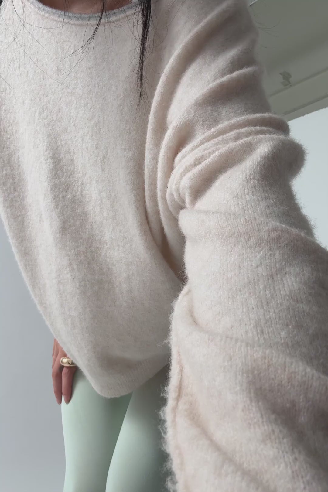 Load video: Free People: See Me Pullover in White Combo