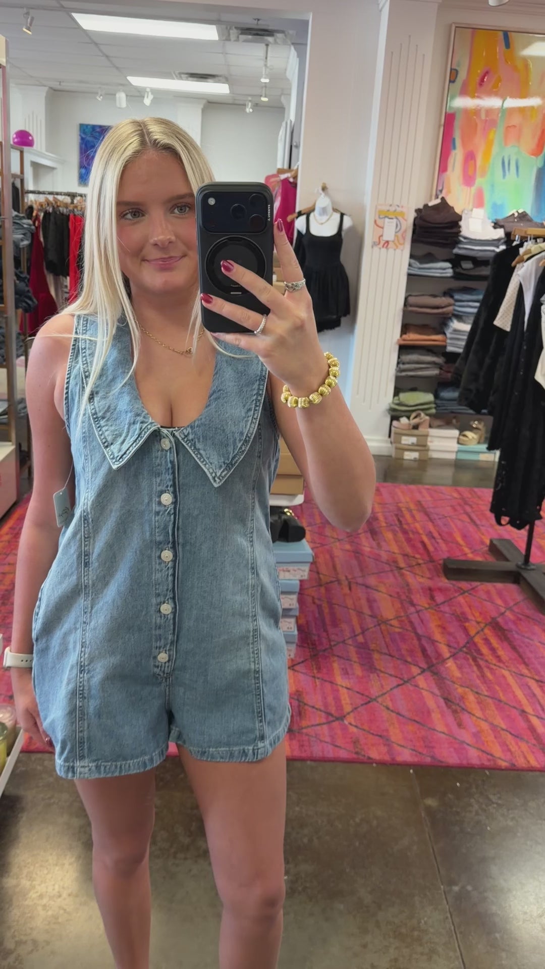 Load video: Free People: Dover Playsuit in Candy