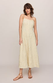 Z Supply: Angel Eyes Textured Midi Dress Champagne