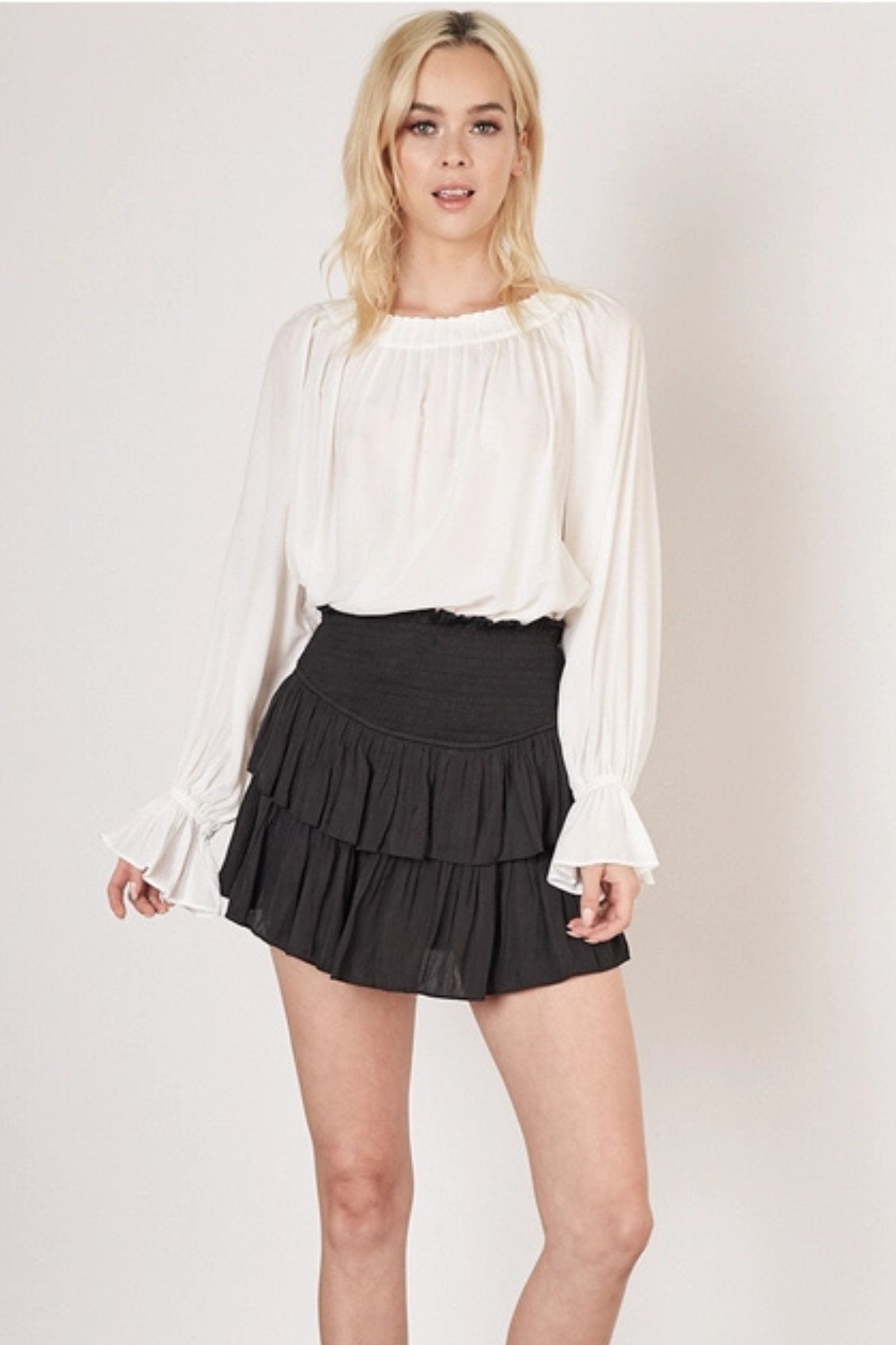 Ruffle Skirt in Black - J. Cole ShoesMUSTARD SEEDRuffle Skirt in Black
