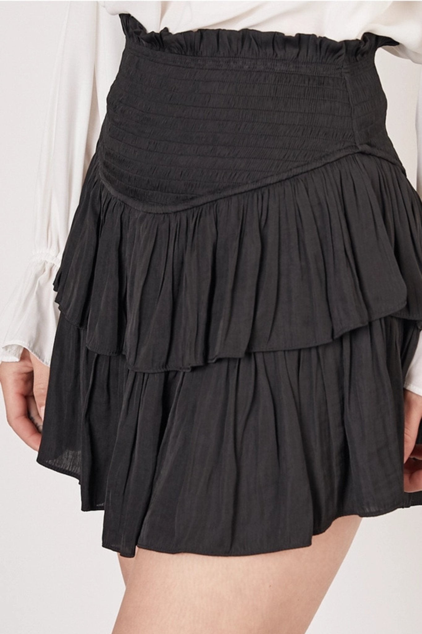 Ruffle Skirt in Black - J. Cole ShoesMUSTARD SEEDRuffle Skirt in Black