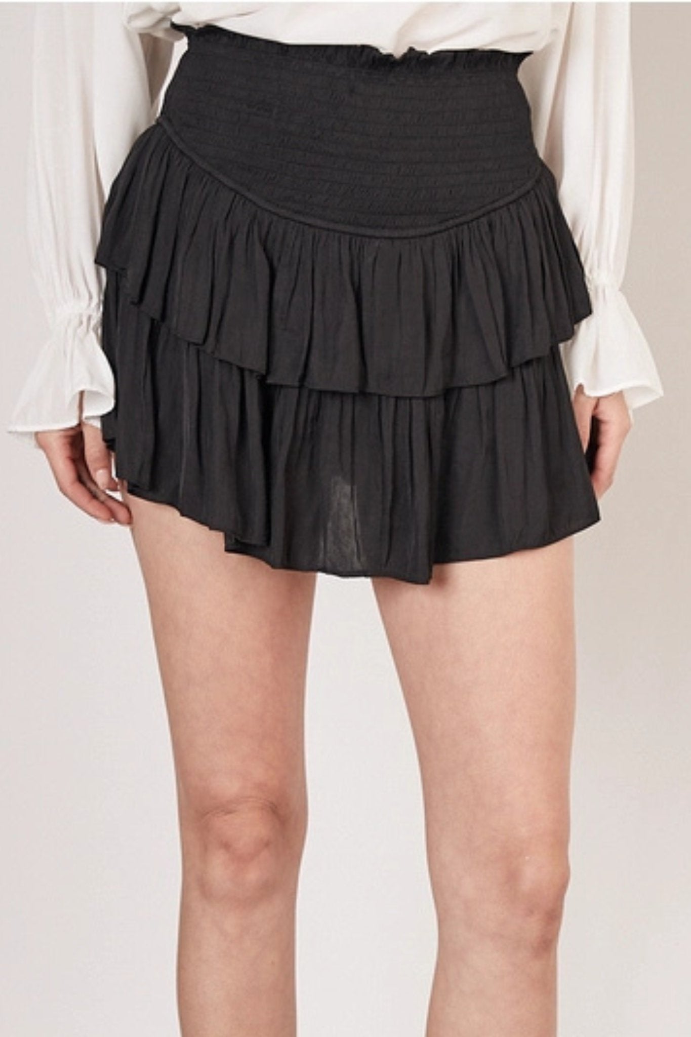 Ruffle Skirt in Black - J. Cole ShoesMUSTARD SEEDRuffle Skirt in Black