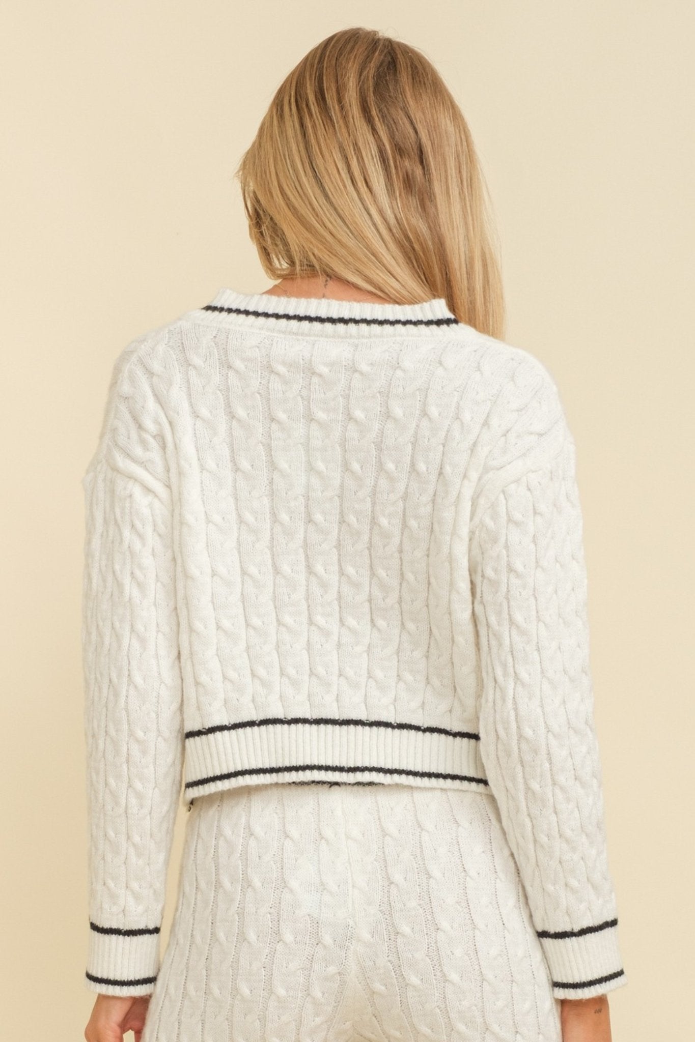 Sharp V - Neck Crop Sweater - J. Cole ShoesCLOUD TENSharp V - Neck Crop Sweater