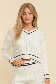 Sharp V - Neck Crop Sweater - J. Cole ShoesCLOUD TENSharp V - Neck Crop Sweater