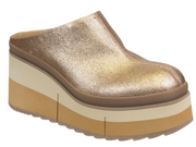 NAKED FEET - COACH in GOLD Platform Clogs