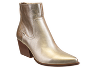 NAKED FEET - BATON in SOFT GOLD Heeled Ankle Boots