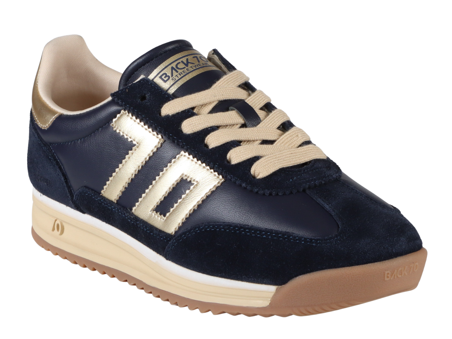 Back 70: JOGGER N in NAVY GOLD Sneakers