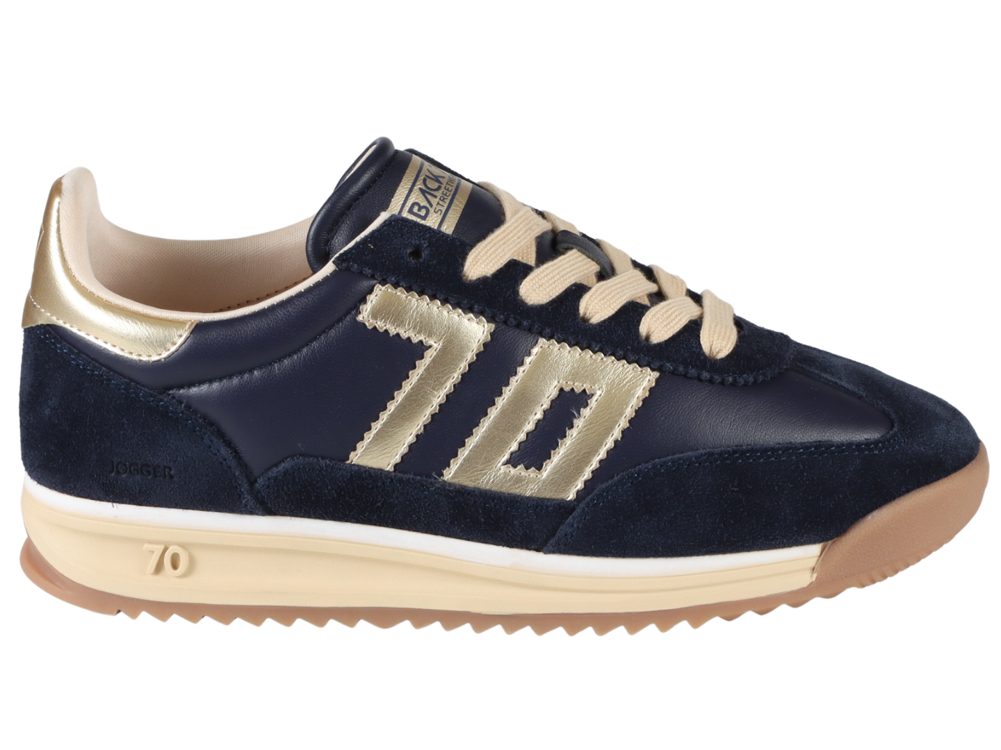 Back 70: JOGGER N in NAVY GOLD Sneakers