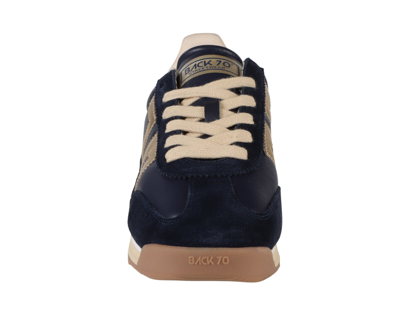 Back 70: JOGGER N in NAVY GOLD Sneakers front view 