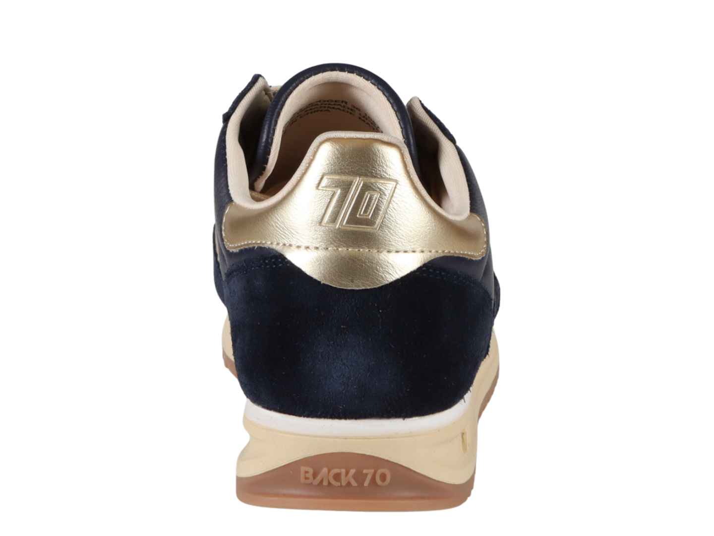 Back 70: JOGGER N in NAVY GOLD Sneakers back view 