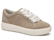 Johnston & Murphy: Cammie Lace-Up in Taupe Suede