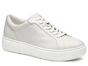 Johnston & Murphy: Cammie Lace-Up in White Tumbled