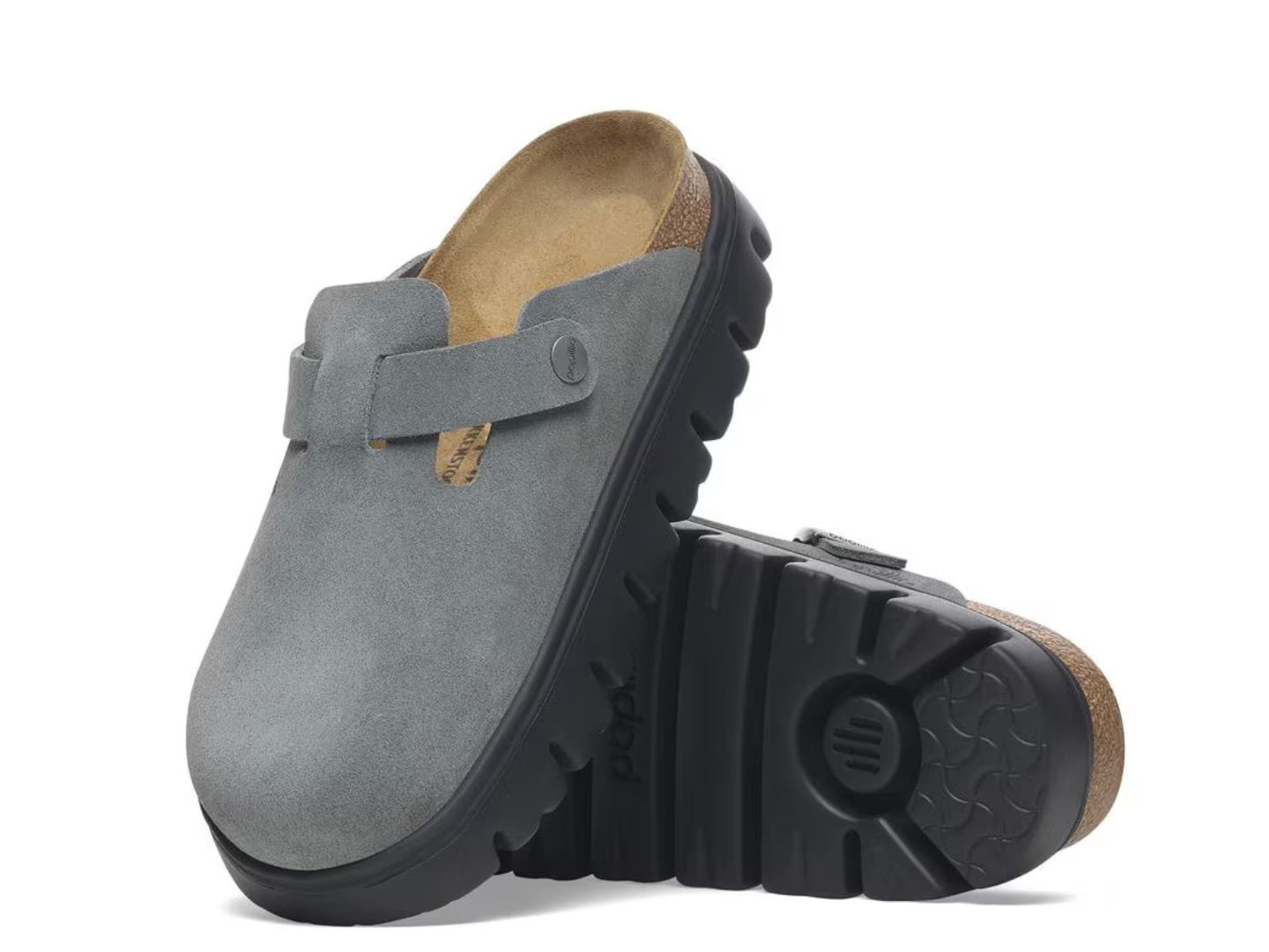 Birkenstock: Boston Chunky in Basalt Gray Black J.Cole Shoes