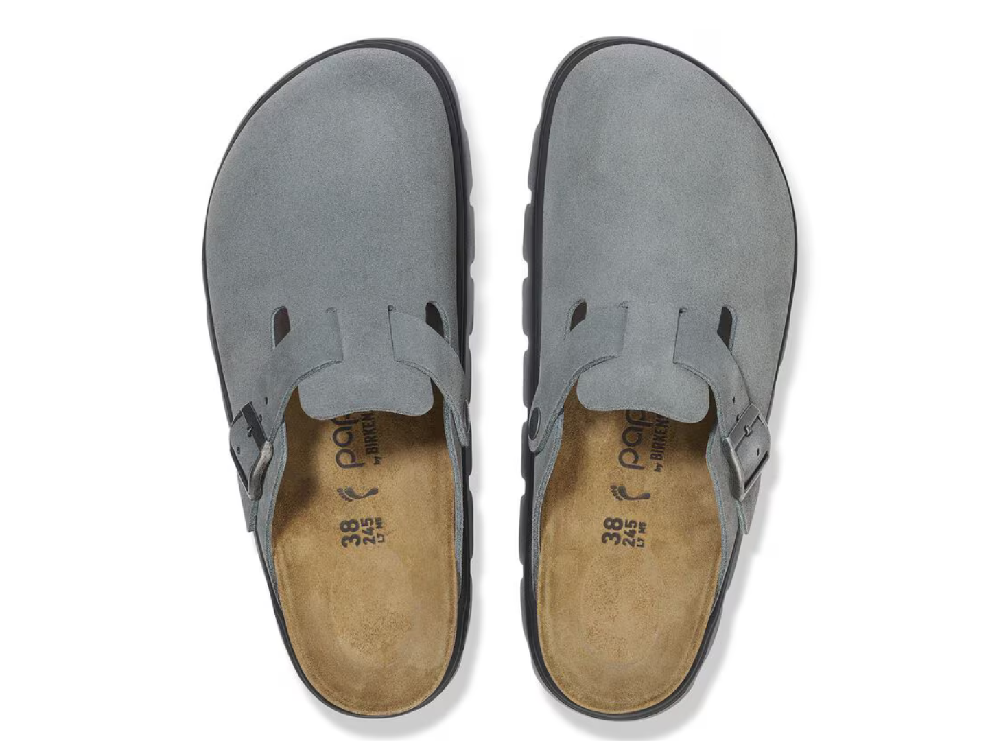 Birkenstock: Boston Chunky in Basalt Gray Black J.Cole Shoes