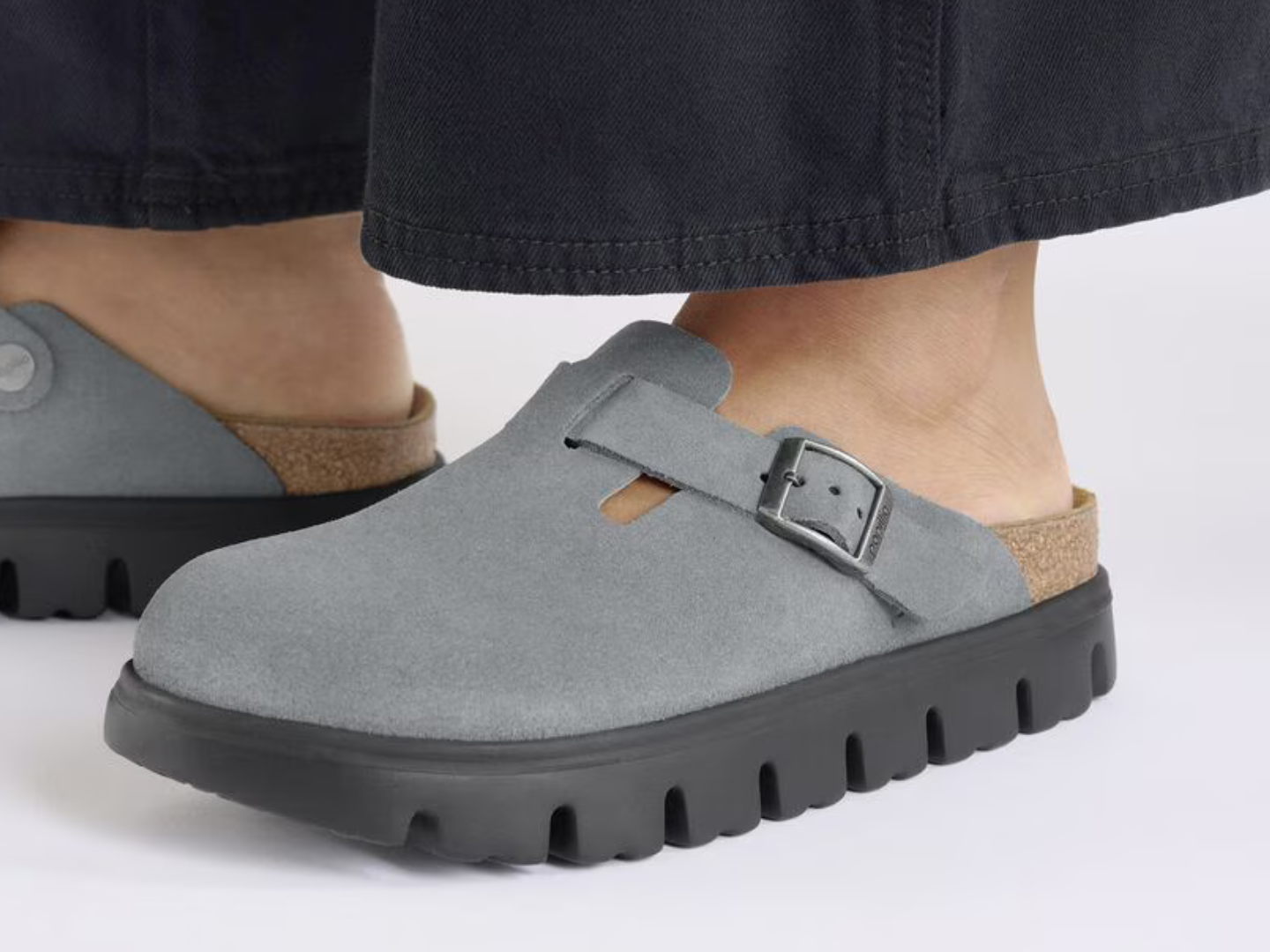 Birkenstock: Boston Chunky in Basalt Gray Black J.Cole Shoes