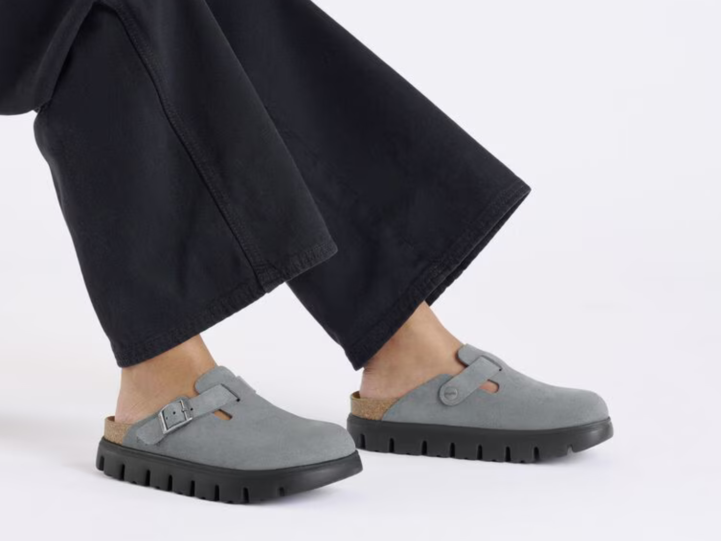 Birkenstock: Boston Chunky in Basalt Gray Black J.Cole Shoes