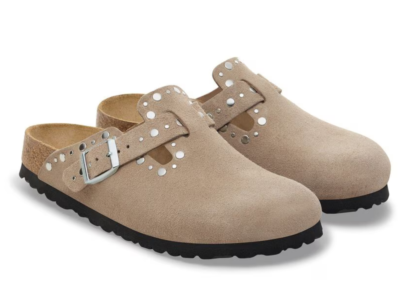 Birkenstock: Boston Rivet in Taupe J.Cole Shoes Tulsa Oklahoma 