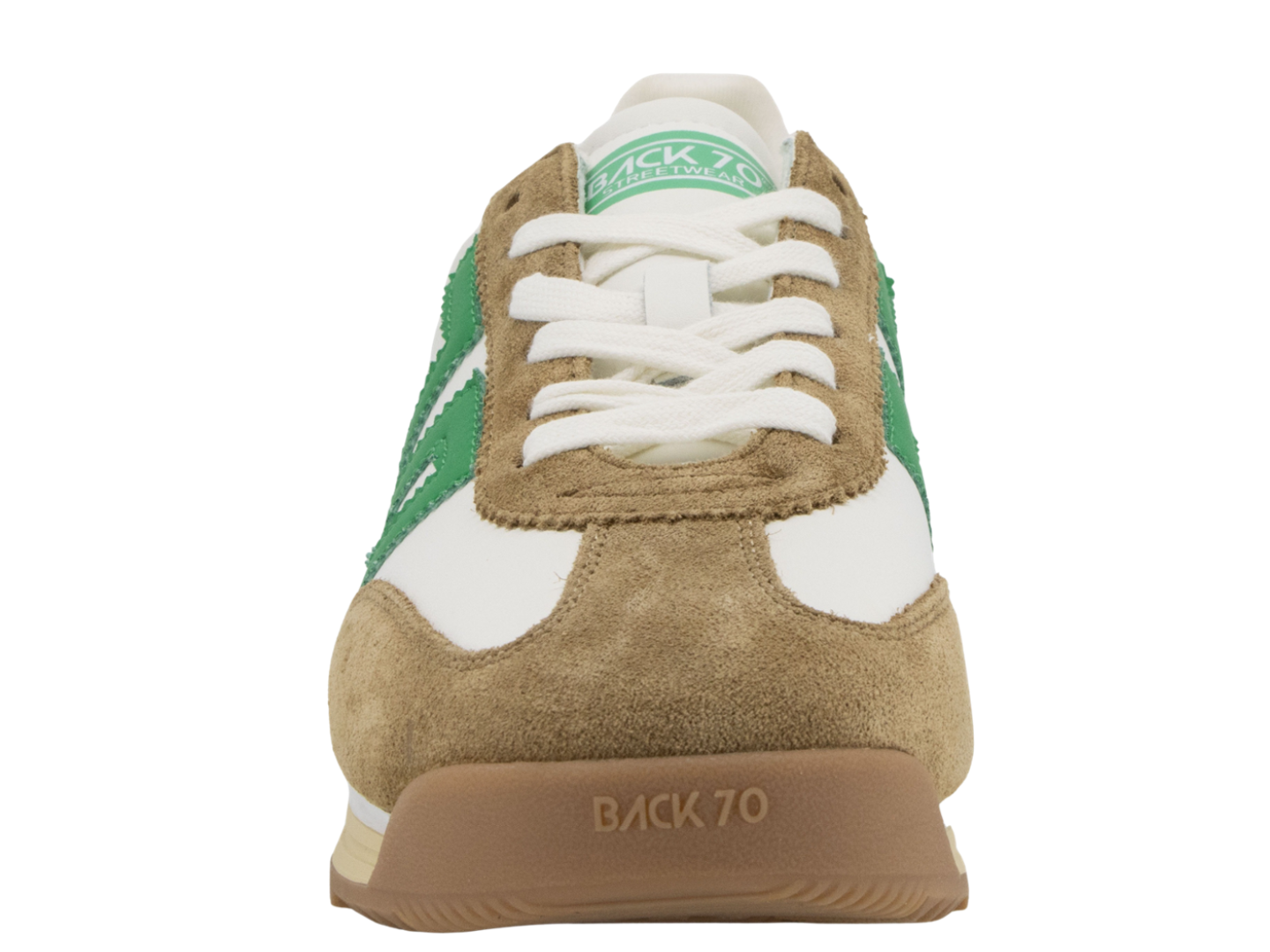 Back 70: JOGGER M in WHITE CAMEL GREEN Sneakers
