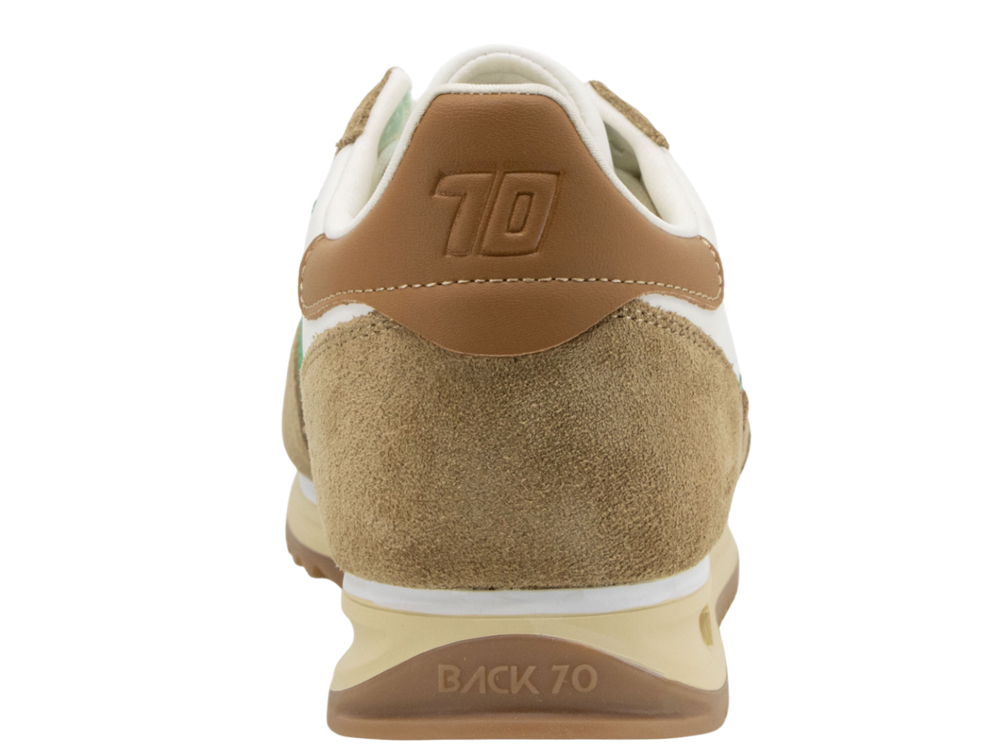 Back 70: JOGGER M in WHITE CAMEL GREEN Sneakers