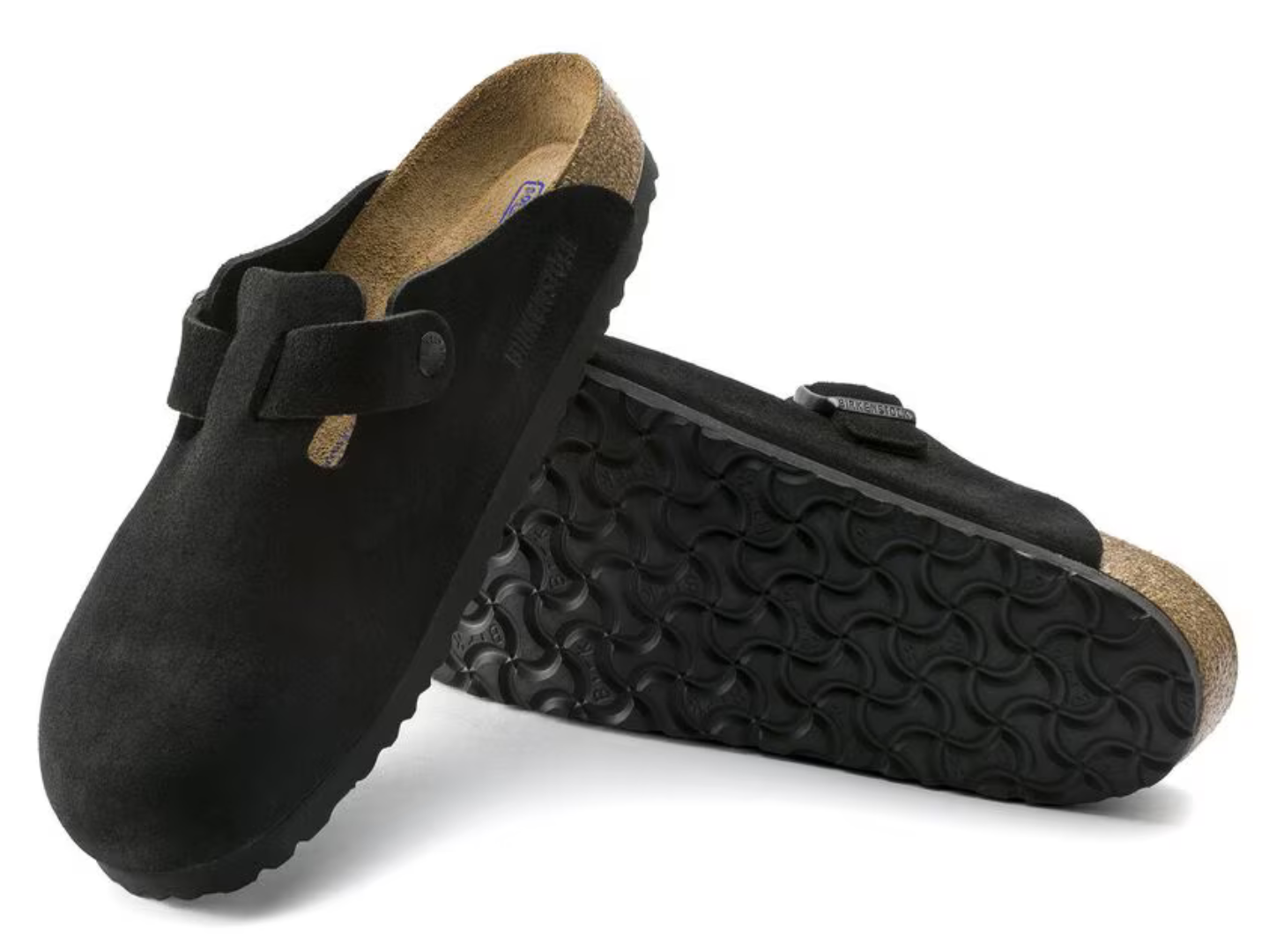Birkenstock: Boston in Black Suede