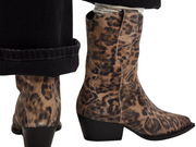 Free People: Cat Nap Cowboy Boot in Leopard Suede
