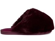 Free People: Snowball Slipper in Cabernet Faux Fur