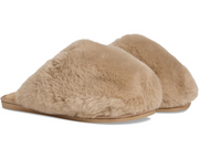 Free People: Snowball Slipper in Taupe Faux Fur