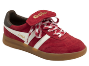 Gola: Stadia 86 Trainer in Red/Off White/Dark Brown/Gum