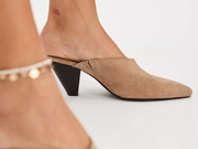 Free People: Stellar Mule in Faded Saddle Suede