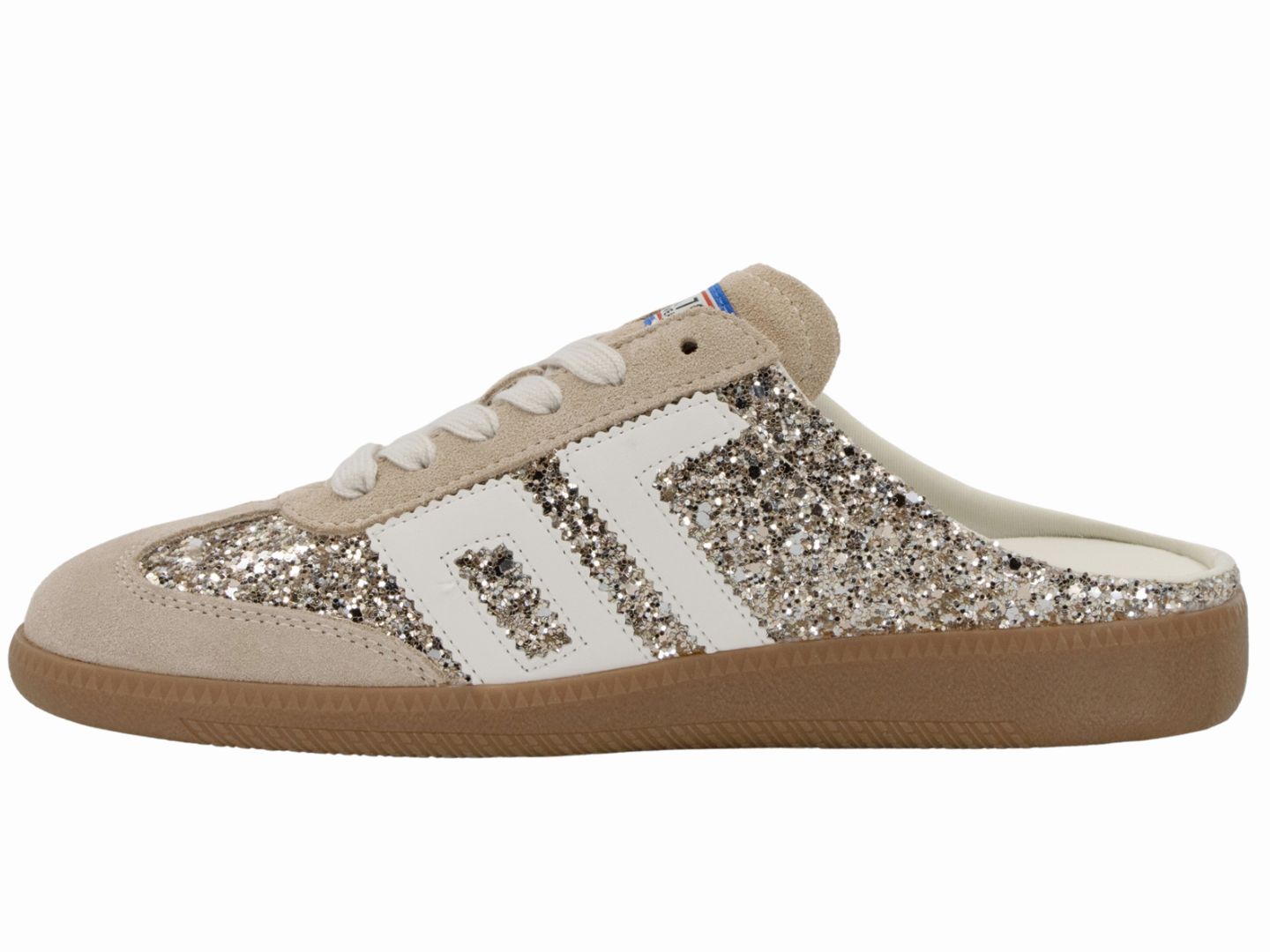 Back 70: EASTER in GLITTER GOLD Backless Sneakers
