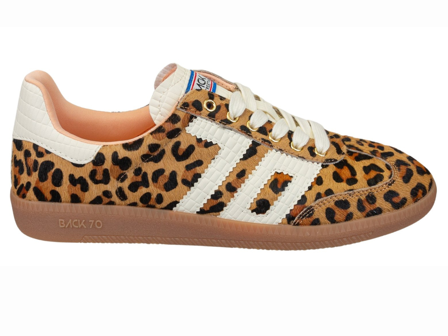 BACK 70 - CLOUD in LEOPARD CAMEL WHITE Sneakers