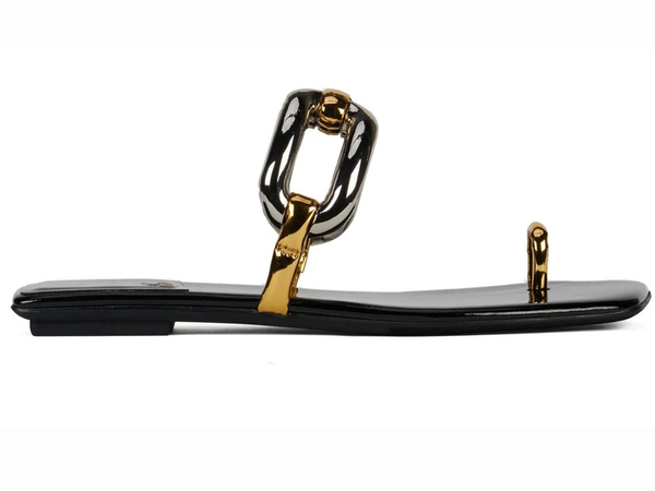 Jeffrey Campbell: Guilded-2 in Black Patent Combo – J. Cole Shoes