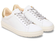 Birkenstock: Bend Low in White/Metallic Gold