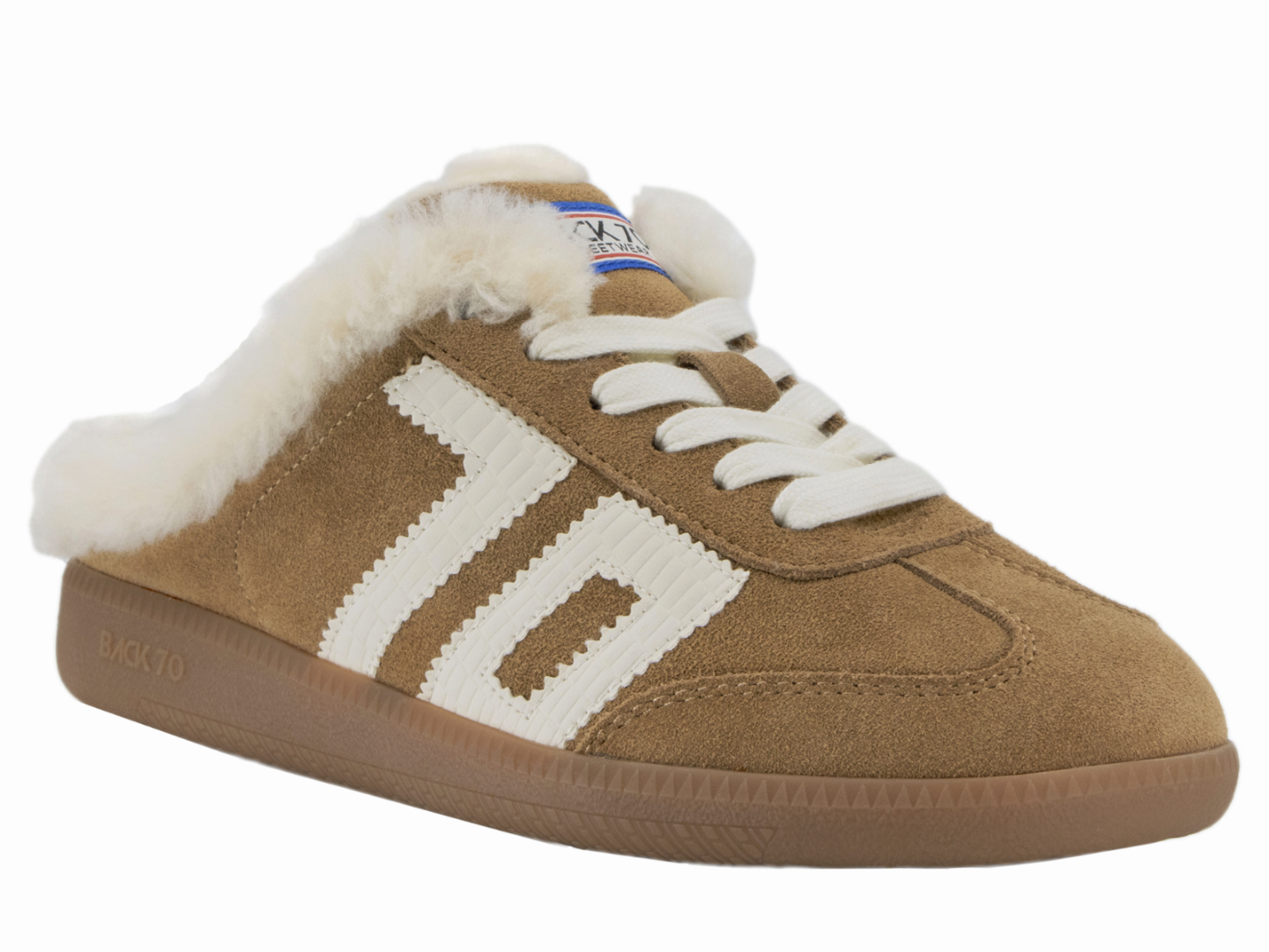 Back 70: EASTER FL in TOBACCO WHITE Backless Sneakers