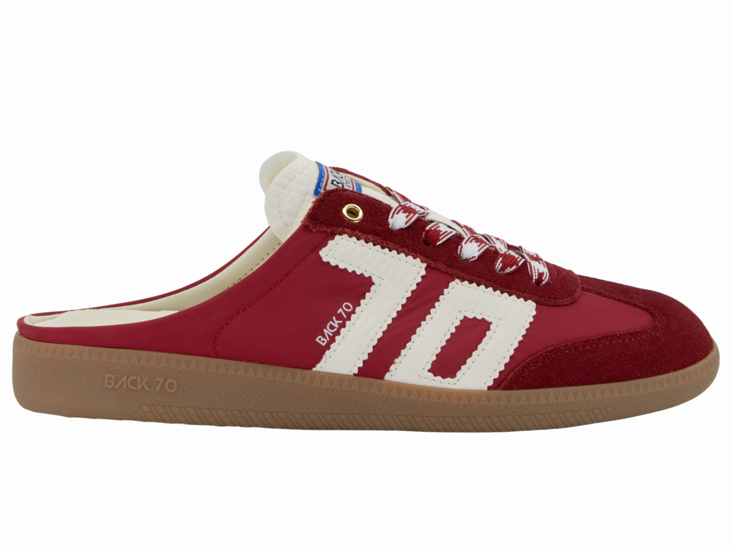 Back 70: EASTER in RED MILK Backless Sneakers