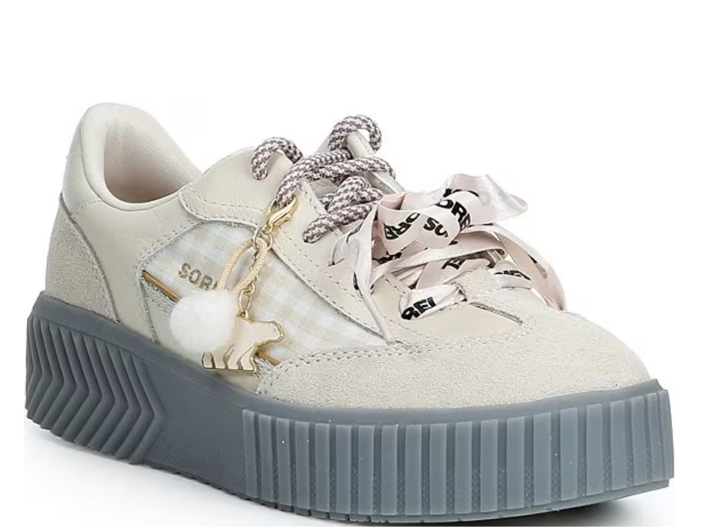 Sorel: ONA Ave Charm in Chalk/Grey Ash