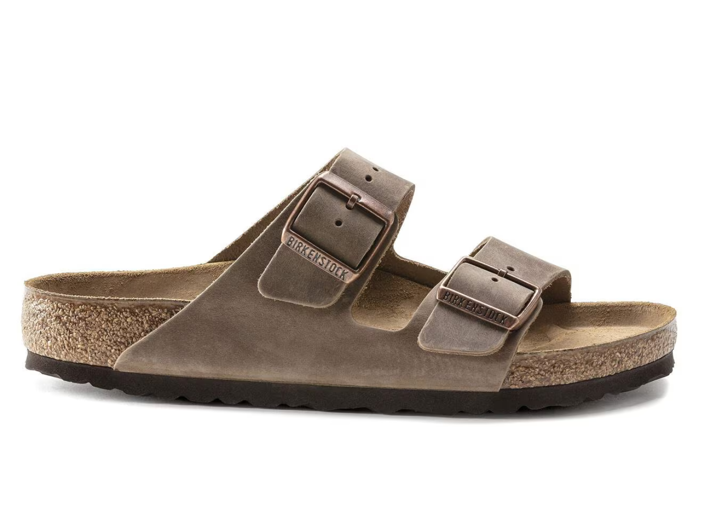 Birkenstock: Arizona Nubuck Oiled Soft Footbed Tobacco Brown