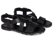 Sorel: Ella III Criss Cross in Black/Dark Graphite