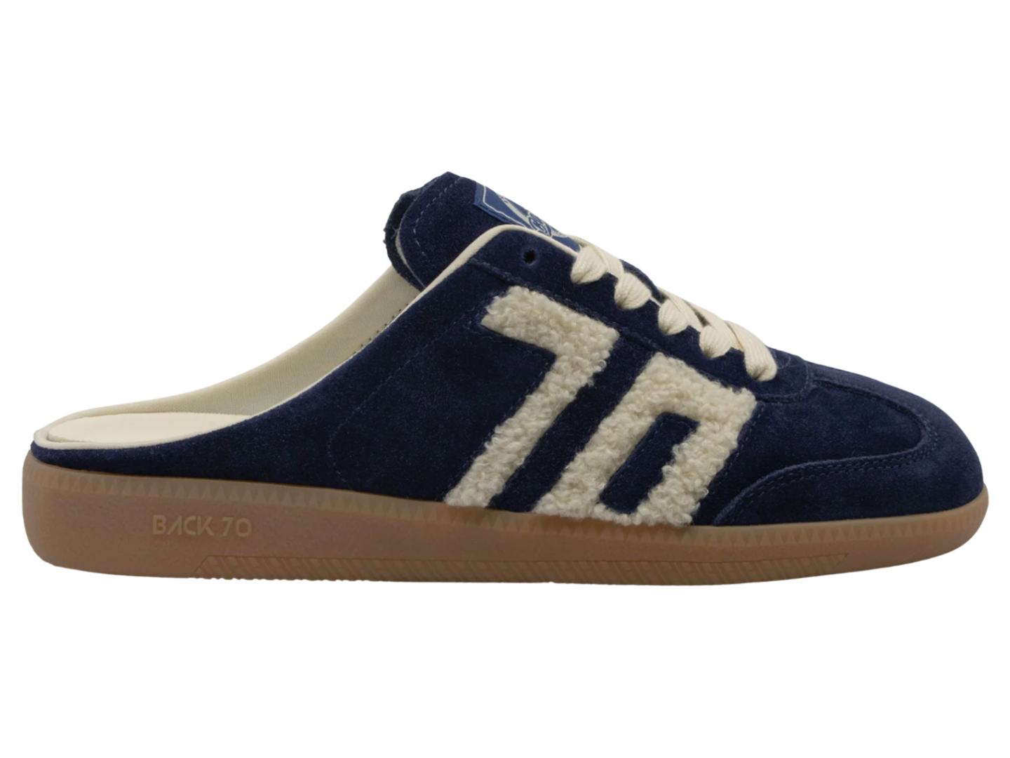 Back 70 Women's Easter W26 Navy Teddy Backless Sneakers