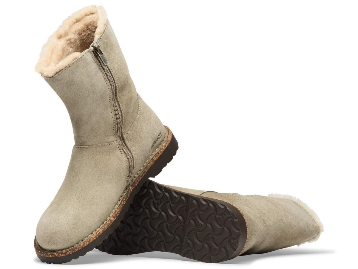 Birkenstock Women's Uppsala Zip Shearling in Taupe