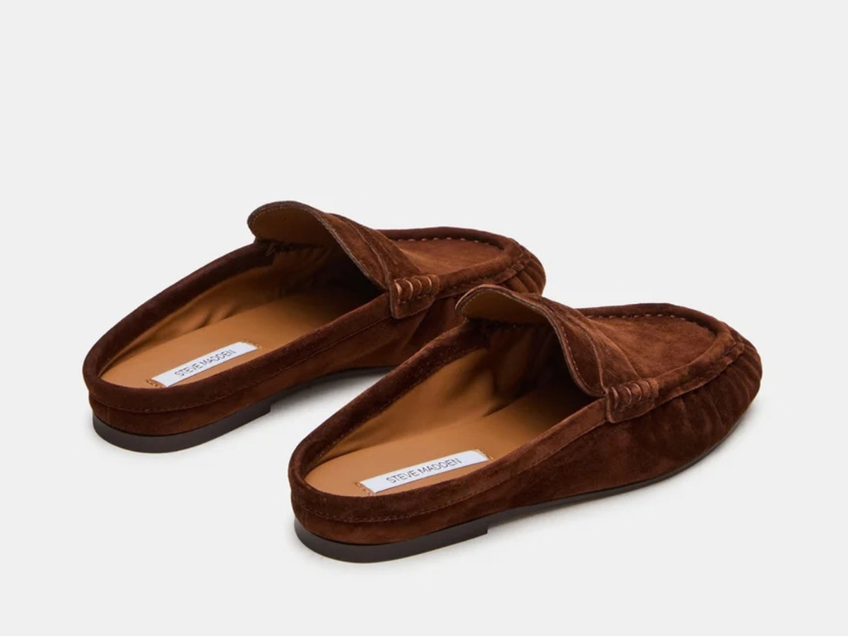 brown suede Steve madden slip on loafer at jcole shoes tulsa