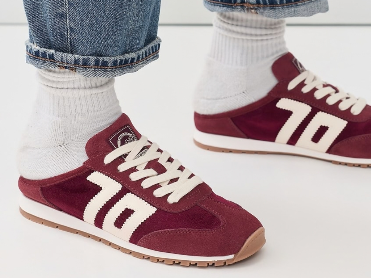 Back 70: VENICE W26 in VELVET WINE Backless Sneakers