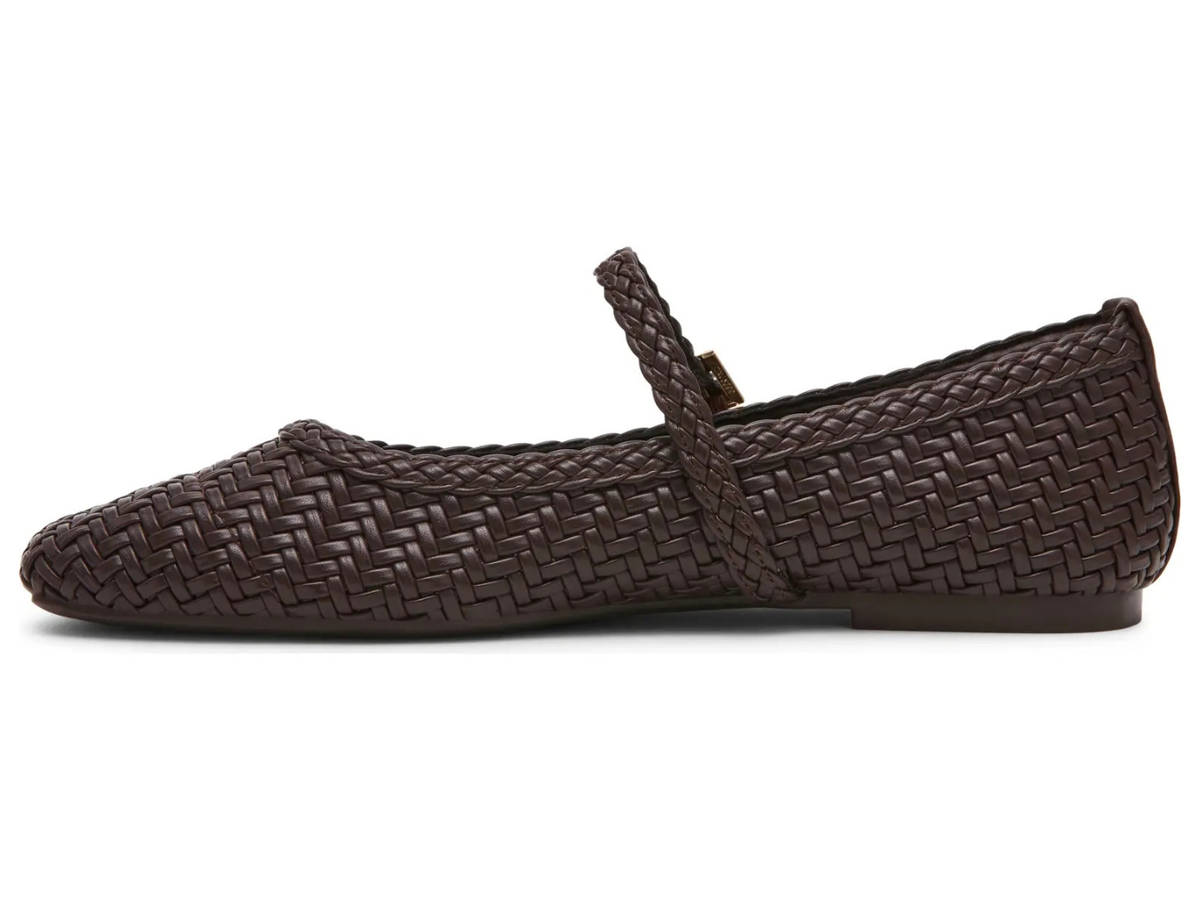 dark brown woven flat at jcole shoes tulsa