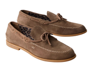Free People: Seas the Day Boat Shoe in Taupe Suede