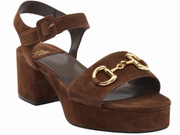 Jeffrey Campbell: Timeless-2 Espresso Suede Gold