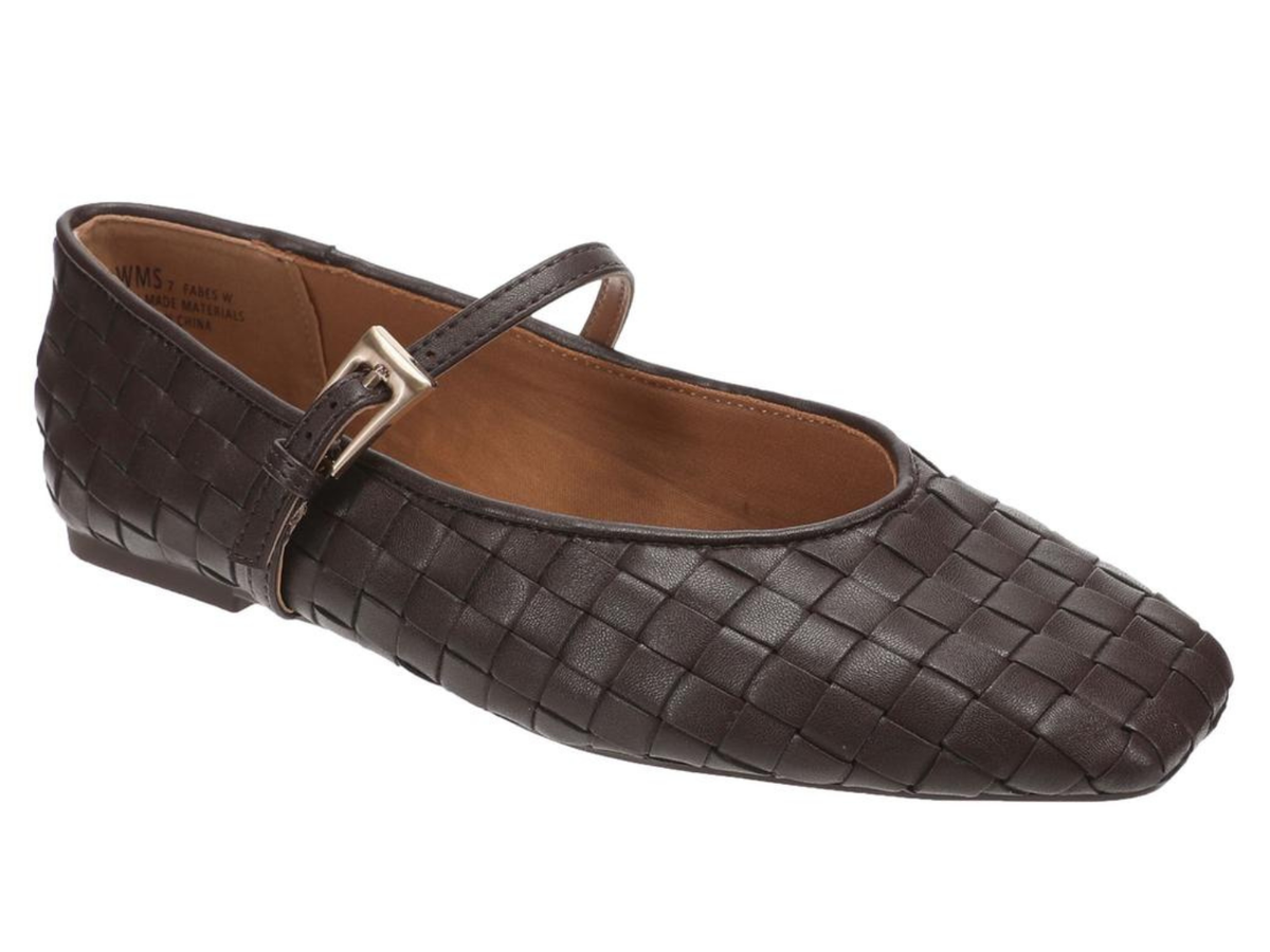 brown woven flat at jcole shoes tulsa