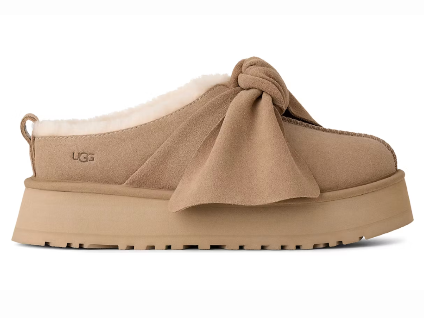 Ugg: Platform Slip On Bow in Sand