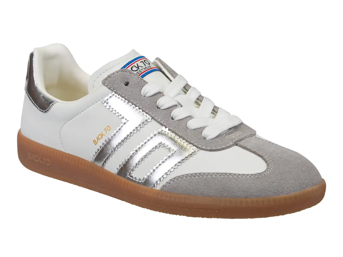white and silver back 70 at jcole shoes tulsa